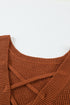 Cross Back Hollow-Out Sweater